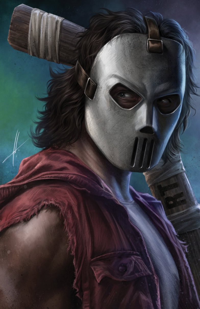 TMNT: Casey Jones #1 Carla Cohen Blue-Green Virgin Foil Cover