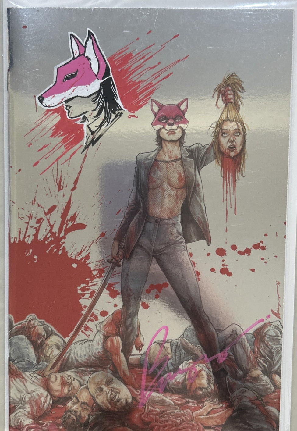 Exquisite Corpses #3 Exclusive BUZZ Foil with Fox Mask Killer Remarque and signed by Buzz