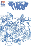 IMMORTAL THOR #22 GIARRUSSO CONNECTING BLUE LINE SKETCH WRAP VARIANT 1:50
