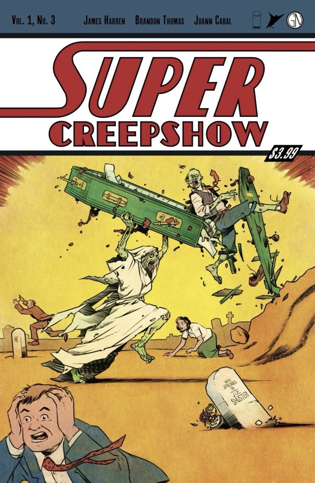 Super Creepshow #3 Cover A Simon Parr action comics homage