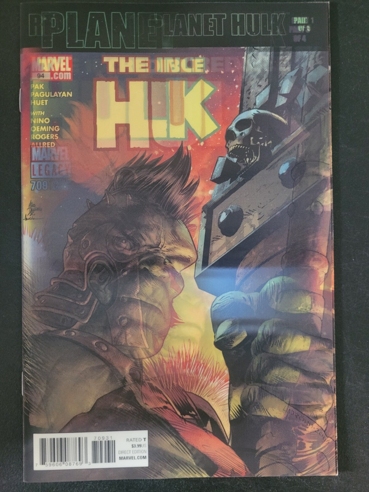 THE INCREDIBLE HULK 709 (2017) MARVEL HULK #94 HOMAGE 3-D LENTICULAR COVER