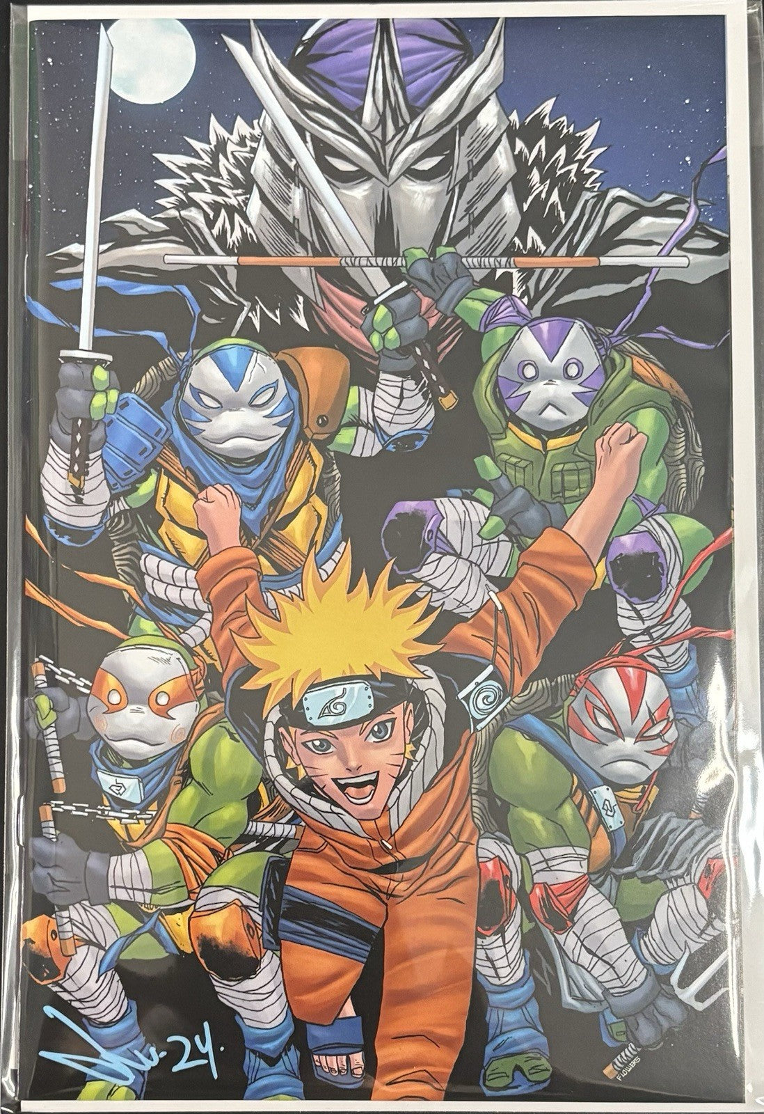 TMNT Naruto #1 2024 Jason Flowers Exclusive SIGNED COA