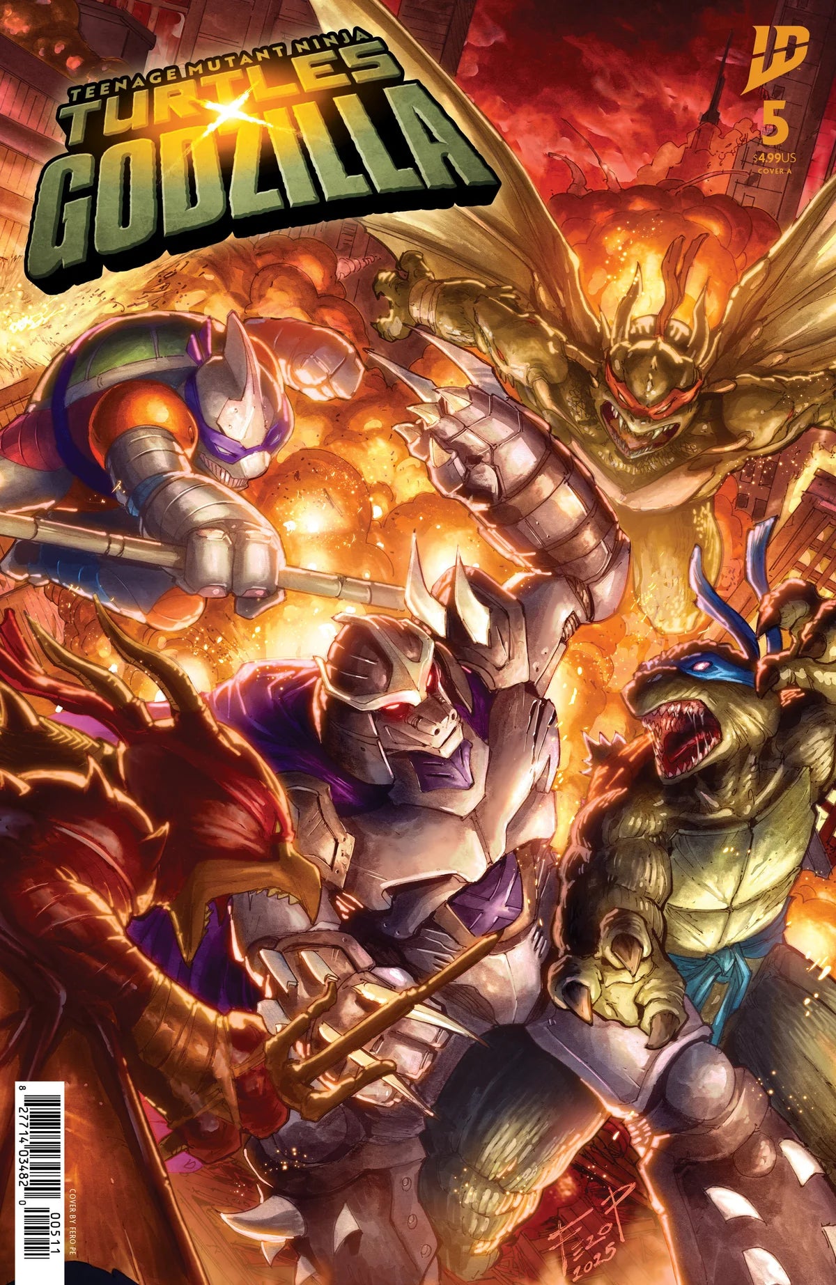 Teenage Mutant Ninja Turtles X Godzilla #5 Cover A