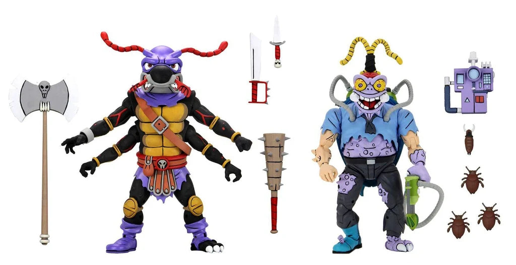 Neca Antrax and Scumbug Teenage Mutant Ninja Turtles (TMNT) 7 Inch Action Figure 2 Pack