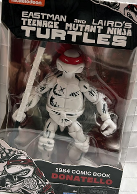 Teenage Mutant Ninja Turtles 1984 Comic Book Donatello Action Figure Black & White Version