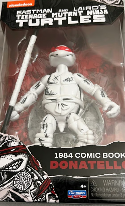 Teenage Mutant Ninja Turtles 1984 Comic Book Donatello Action Figure Black & White Version