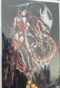 White Widow #7 Venom Cosplay SIGNED by Jamie Tyndall METAL Cover