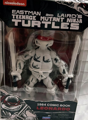 Teenage Mutant Ninja Turtles 1984 Comic Book Leonardo Action Figure Black & White Version