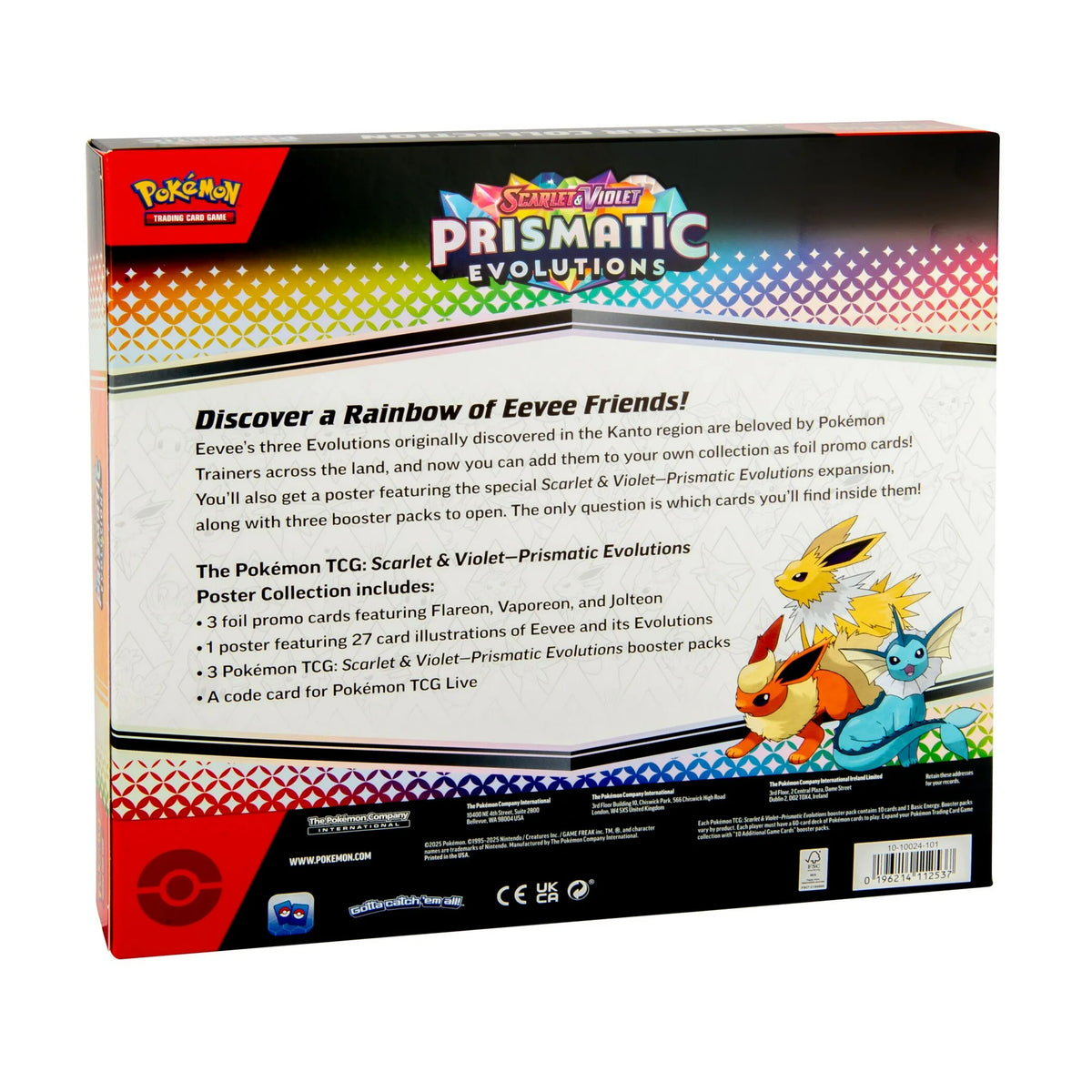 Pokemon Scarlet & Violet Prismatic Evolutions Poster Collection