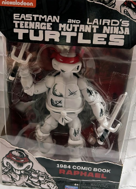 Teenage Mutant Ninja Turtles 1984 Comic Book Raphael Action Figure Black & White Version