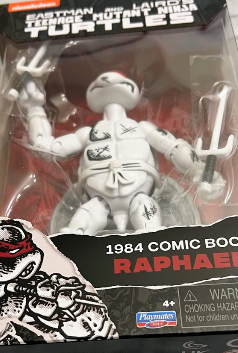 Teenage Mutant Ninja Turtles 1984 Comic Book Raphael Action Figure Black & White Version